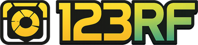 123rf নীল প্রযুক্তি লোগো